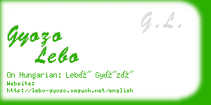 gyozo lebo business card